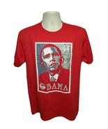 44th President Barack Obama Stamp Adult Medium Red TShirt - £14.58 GBP