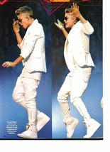 Justin Bieber teen magzine pinup clipping dressed in all white 2 pictures hottie - £2.73 GBP