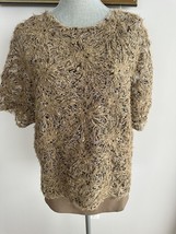 $4499 Brunello Cucinelli Dazzling Intarsia Handmade Crochet Sweater 2 Pc Sz M - £518.78 GBP