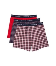 Tommy Hilfiger Mens 3Pk Slim Fit Cotton Woven Boxers Assorted-Small 28-30 - $29.99