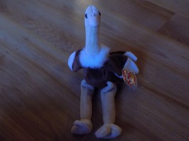 TY Beanie Baby Ostrich Stretch Plush Stuffed Animal Bird 1997 New NWT Re... - £9.59 GBP