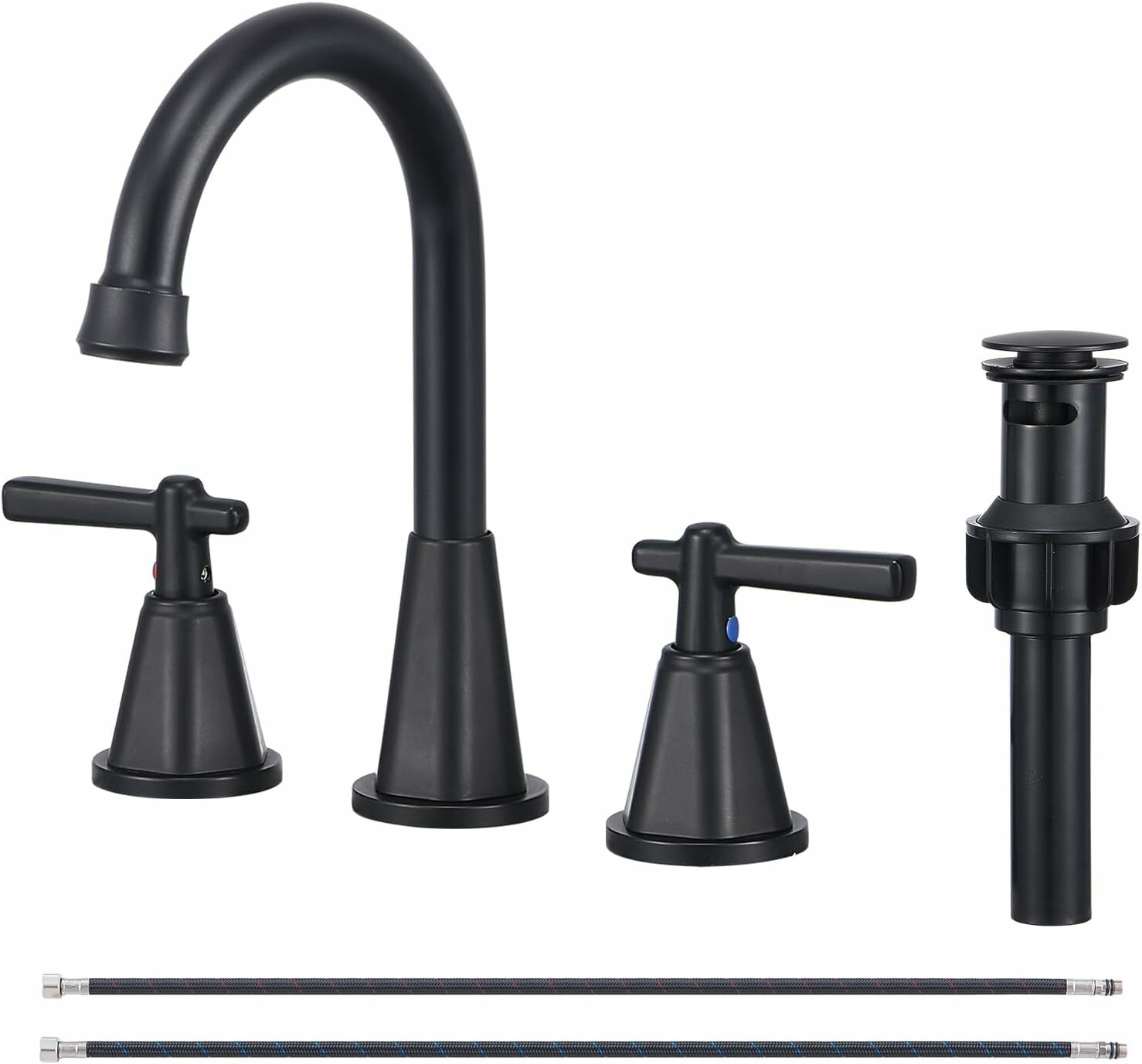 Bathroom Sink Faucet, Matte Black 8 Inch Widespread Bathroom Faucet For ... - $67.99