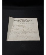 1869 J. Fletcher Dealer St Johnsbury VT Letterhead Invoice NEAR PASSENGE... - $18.52