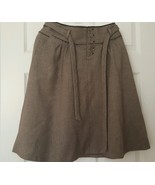 Women&#39;s Banana Republic Brown 100% wool herringbone Twill Tweed Skirt Si... - $9.40