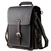 Men&#39;s genuine leather backpack large capacity multifunction backpack - £283.70 GBP
