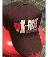 Vintage NY K-Rock Radio Hat Small One Size Black Proflex *Pre-Owned* c2 - $21.99