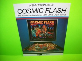 NSM Cosmic Flash Original 1985 Flipper Game Pinball Machine Sales Flyer Rare - £31.47 GBP