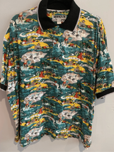 Vintage Hawaiian Polo Shirt-Vintage Fizzaro Collection-S/S Ringer Mens EUC 2XL - £9.76 GBP