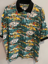 Vintage Hawaiian Polo Shirt-Vintage Fizzaro Collection-S/S Ringer Mens E... - £9.25 GBP