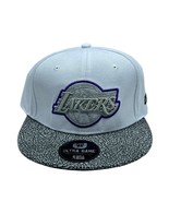 NBA Ultra Game Los Angeles Lakers Hat Snapback White Elephant Print - £22.19 GBP