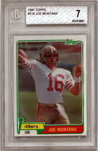 Joe Montana 1981 Topps Football Rookie Card (RC) #216- Beckett/BGS Graded 7 Near - £317.91 GBP