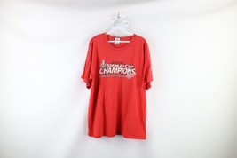Vtg Mens L Thrashed Spell Out 2008 Stanley Cup Champs Detroit Red Wings T-Shirt - £19.42 GBP