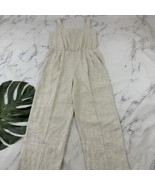PG Collection Womens Vintage 80s Jumpsuit Size 8 Linen Cotton Pleated Po... - $37.89 CAD