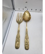 Huge Brass Fork &amp; Spoon Ornate    14&quot; tall Great Find~ - $35.00