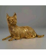 Brass Dog Figurine German Shepherd Sculpture Vintage Paperweight Decorative - $661.71 MXN