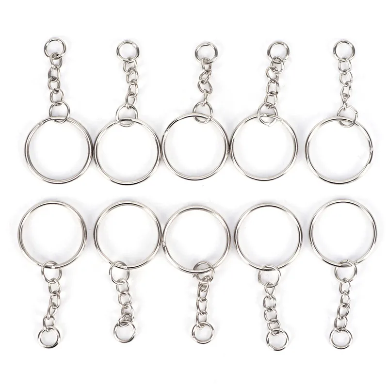 Game Fun Play Toys Silver Plated Metal Blank Keyring Keychain Split Ring... - £23.18 GBP
