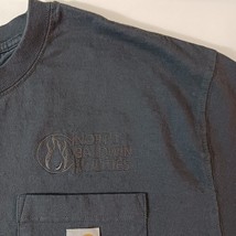 Carhartt K87 BLS NORTH BALDWIN UTILITIES Men XL Blue Cotton Short Sleeve T-Shirt image 5