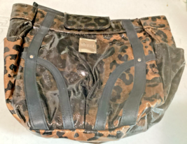 RETIRED - Miche Lisa Shell Demi  Purse Leopard Glossy Vinyl Satchel Bag Tote - £11.68 GBP