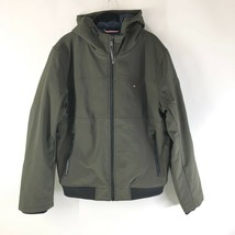 Tommy Hilfiger Mens Jacket Puffer Hooded Full Zip Pockets Olive Green Si... - $72.45