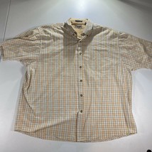 Wrangler Shirt Mens 2XL Orange Plaid Cowboy Western Button Up Dress Casual  - £18.18 GBP