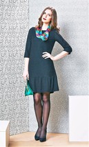 Erop EAN Party Dress With Scarf, Cocktail Black Dress 3/4 Sleeves, S, M, L, Xl - £66.97 GBP