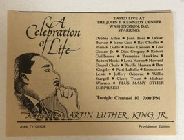 A Tribute To Martin Luther King Jr TV guide Print Ad Celebration Of Life TPA20 - £4.57 GBP