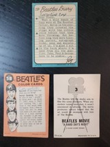 1964 Topps Beatles Diary Cards #23 and # 58 and B&W Movie Card #3 - $15.83
