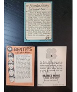 1964 Topps Beatles Diary Cards #23 and # 58 and B&amp;W Movie Card #3 - £12.43 GBP