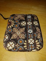 VERA BRADLEY LADIES BROWN QUILTED I-PAD CASE-CLEAN-BARELY USED-NICE-9&quot;x7... - £7.47 GBP
