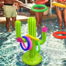 Inflatable Cactus Swimming Pool Ring Toss Game - £16.75 GBP