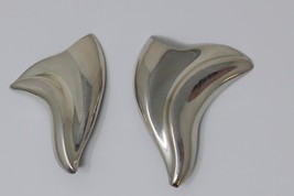 ME-15 EMP PLAT Mexico 925 Sterling Large Clip On Earrings - £47.40 GBP