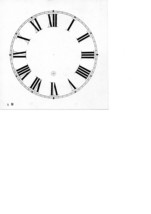 SETH THOMAS 5&quot; Diameter Clock Dial Face Cardstock ROMAN &amp; ARABIC ST INIT... - £3.31 GBP