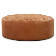 button tufted ottoman , Round , unstuffed Pouf , ottoman tray , footrest , foots - £295.76 GBP