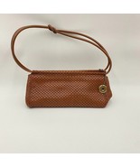 The Sak Womens Basket Weave Handbag Cognac Brown Leather Small Shoulder ... - £27.45 GBP