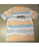 Adidas Adventure Iguana Short Sleeve T-Shirt Men’s M White Orange Blue Gray - $22.77