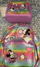 New Disney Mickey mouse and Minnie MouseSchool Backpack, Lunch tote, Authentic - $108.89