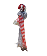 Animated Creepy Clown Halloween Party Decor 5&#39; Long Working Condition - £36.05 GBP