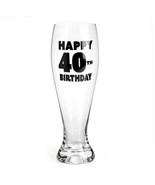 Happy Birthday Pilsner Glass - 40th - £28.73 GBP