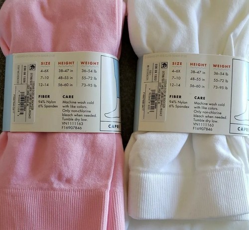 Two (2) Pair Cat & Jack Brand Seamless Capri Leggings Girl's Size 12-14 NEW (28) Item image 2