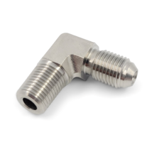 1/8 NPT to 3AN Fitting - 90 Degree Female Elbow Adapter (Steel) - K-MOTOR - $14.69