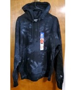Champion Mens L Reverse Weave Premium Weight Tie Dye Dark Blue Hooded Sw... - $803.23 MXN