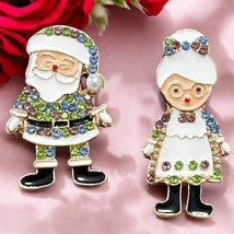 Santa and Mrs. Claus Christmas Stud Earrings - Perfect for Holiday Cheer - $8.91