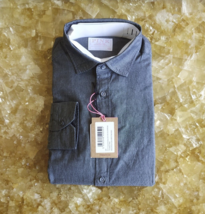 Thomas Pink London Slim Fit Chambray Denim Shirt $149 WORLDWIDE SHIPPING - £71.05 GBP