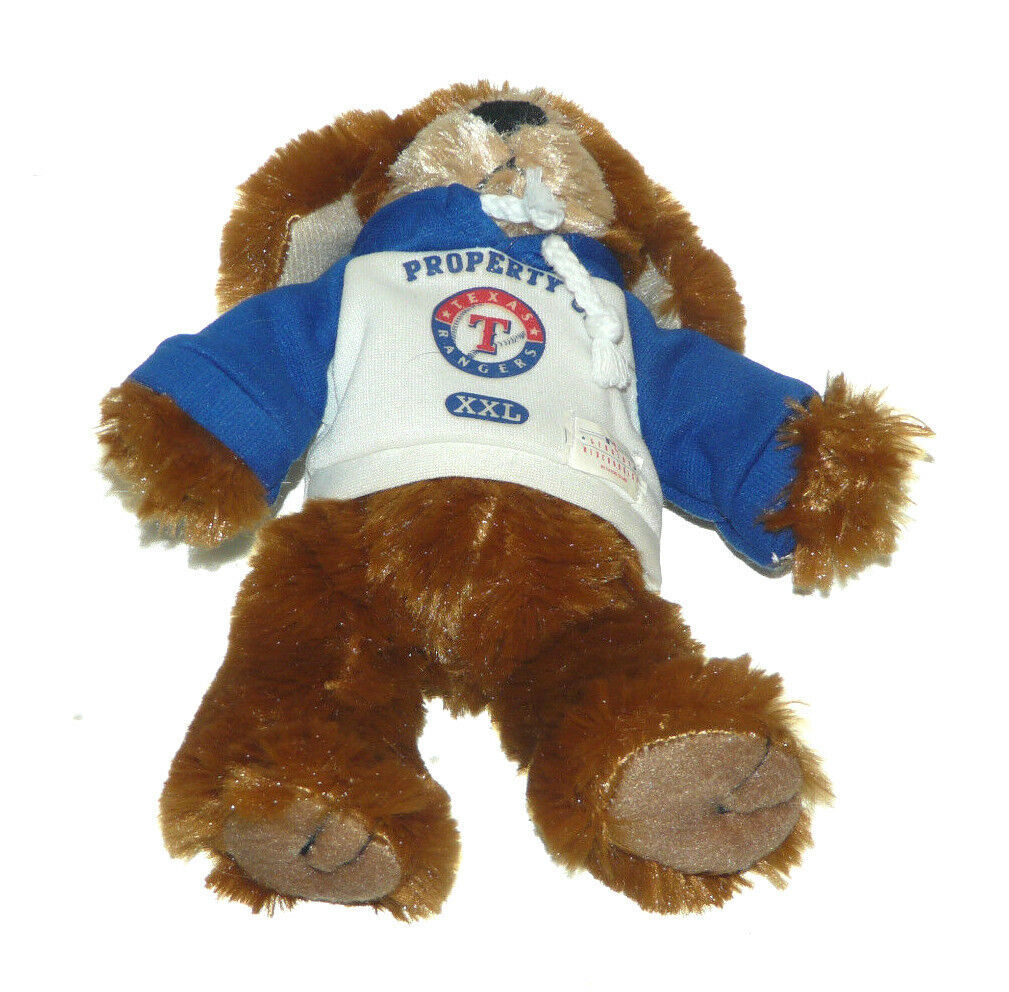 Texas Rangers Puppy Dog wearing Hoodie Plush Lovey Stuffed Animal 10 ...