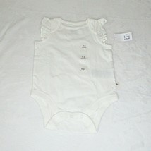 Baby Gap Sleeveless Bodysuit Ruffle Cap Sleeves 3 - 6 Months White NEW NWT - £10.35 GBP