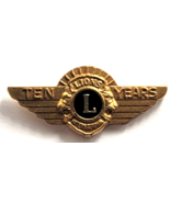 Lions Club International Ten Years Gold Tone Wing Service Recognition Pi... - $18.20 CAD