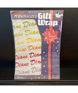 Gift Wrap Personalized You Name It “Diane” 1 Sheet NOS Wrapping Paper 20x28 - $7.40