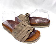 MIZ MOOZ ROCIO WOMEN'S SUEDE STRAP FLATS SLIP ON SANDALS TAN 37EU / 7US ... - $29.95