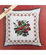 Vintage LeeWards Crewel Kit Strawberry Time 12&quot; Pillow Needlcraft Embroi... - £25.68 GBP