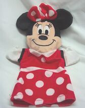 Walt Disney NICE CLASSIC MINNIE MOUSE 11" HAND PUPPET Plush STUFFED Toy - $14.85